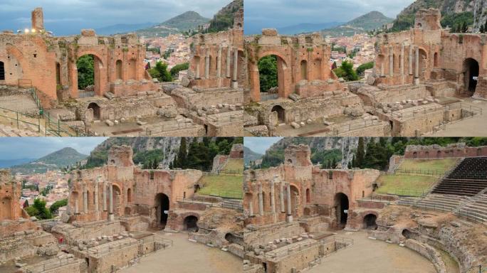 西西里岛陶尔米纳的古希腊剧院遗址