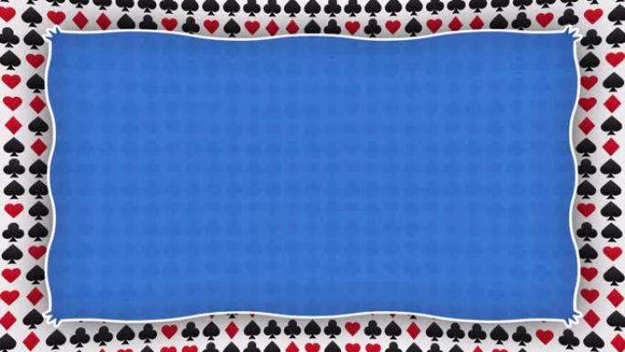 扑克牌套装红心钻石俱乐部黑桃框架动画背景