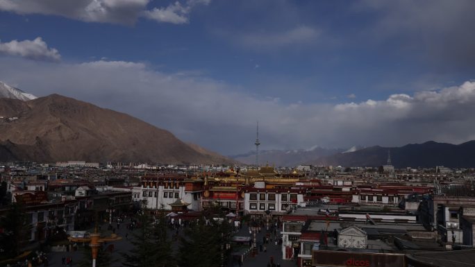 西藏拉萨大昭寺延时拍摄