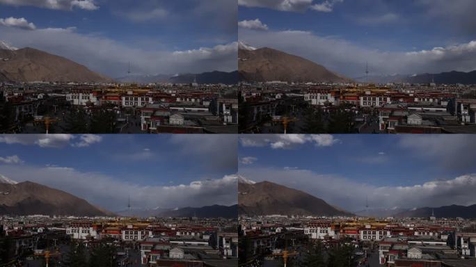 西藏拉萨大昭寺延时拍摄