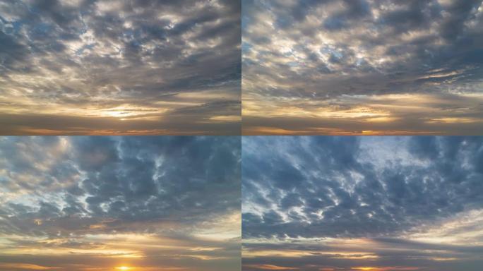 延时视频普吉岛视点彩色日落的惊人场景，自然和旅行概念中的移动云背景广角拍摄全景拍摄苹果Proress