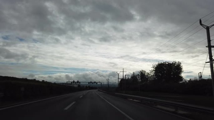 COVID大流行时期瑞士空高速公路A1的FPV视图