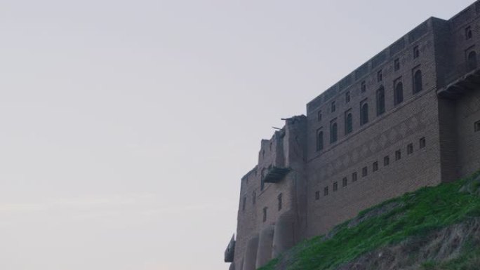 伊拉克埃尔比勒城堡的日落景色