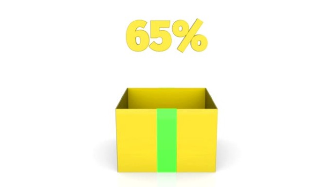 3d动画的礼品盒与65% 关闭公告