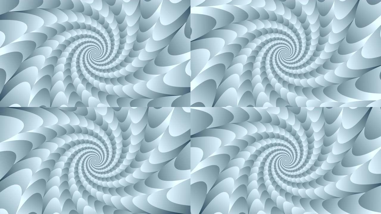 抽象单色圆度螺旋催眠背景动画