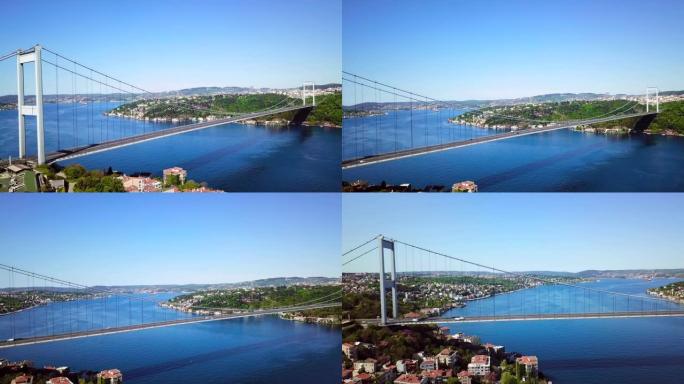 伊斯坦布尔法提赫苏丹穆罕默德桥的鸟瞰图