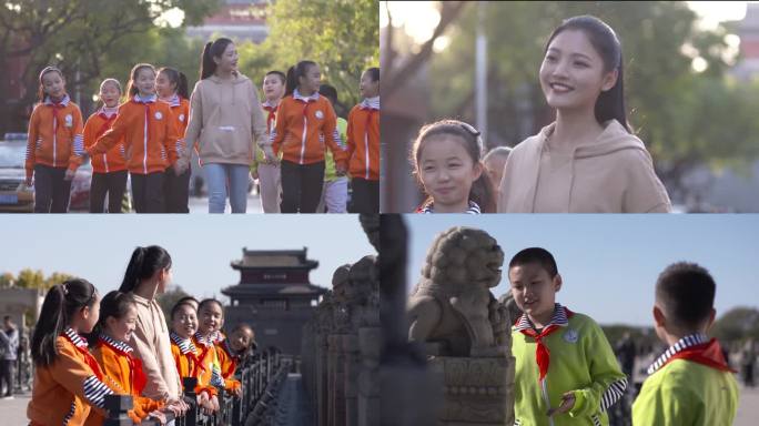 老师带学生出去游玩