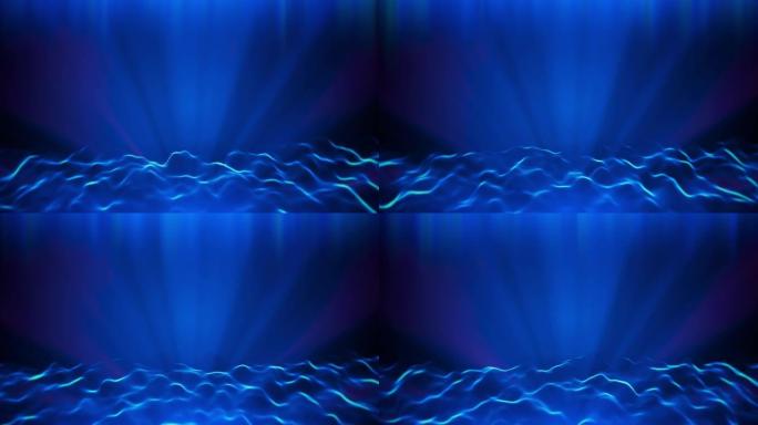 可循环蓝色抽象声波背景128bpm