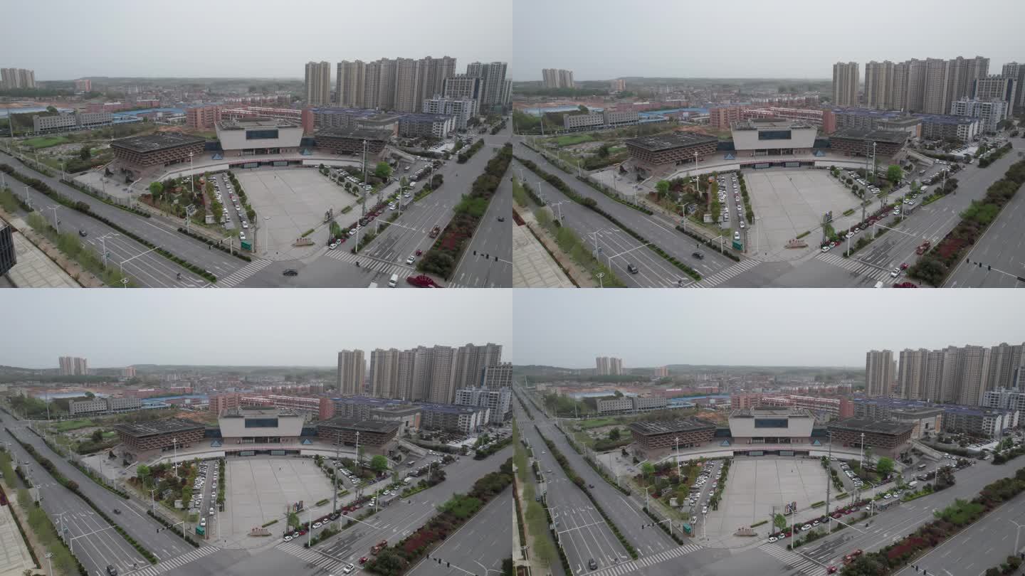 湖北襄阳南漳县文化中心4K航拍