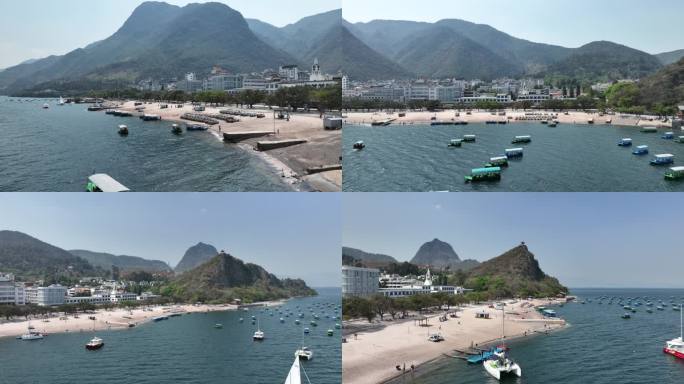 航拍抚仙湖禄充景区