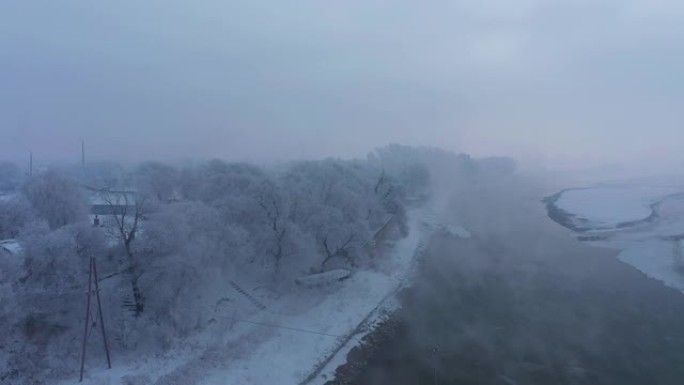 中国吉林雾凇岛雪景