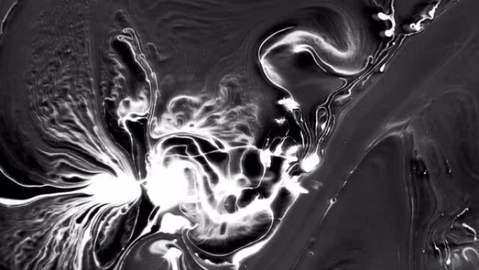迷幻墨水飞溅滴混沌抽象漩涡膨胀印迹过渡溢出