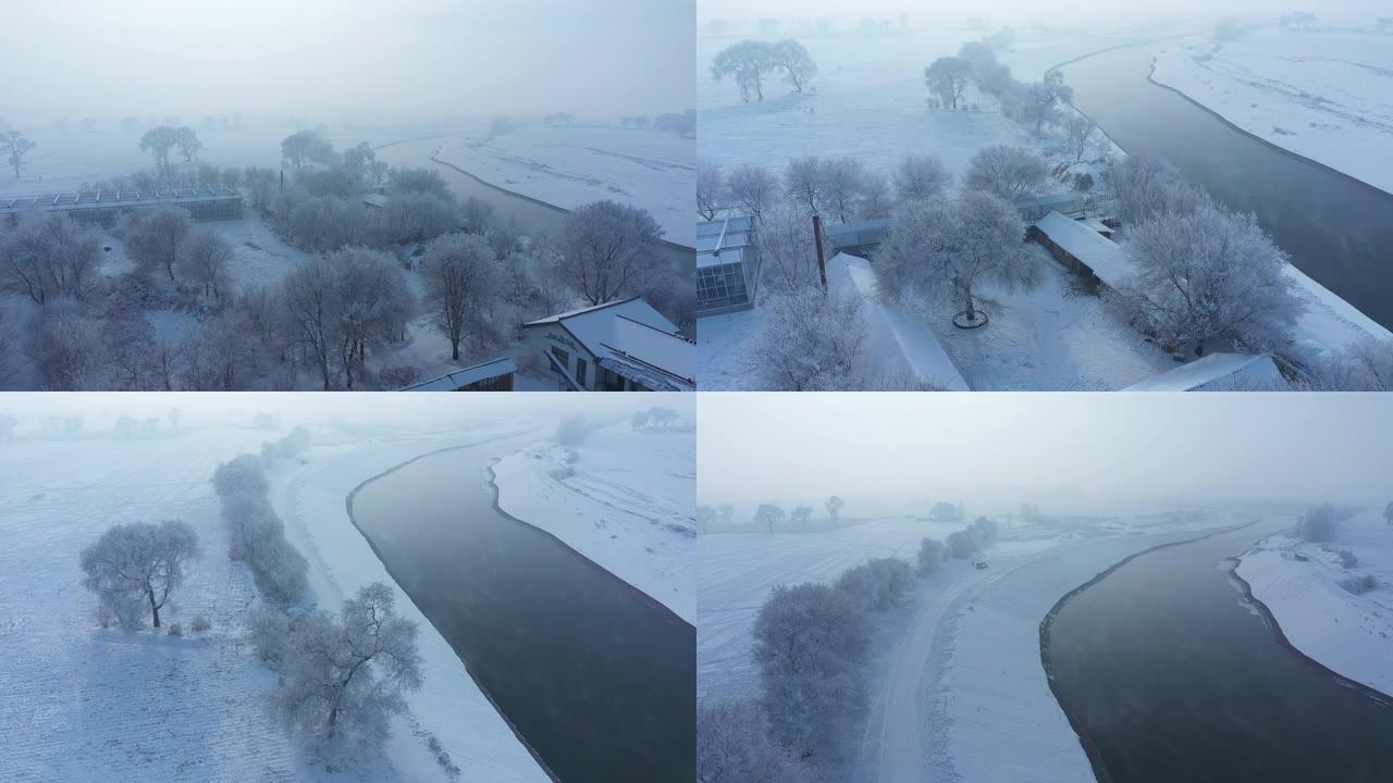 中国吉林雾凇岛雪景
