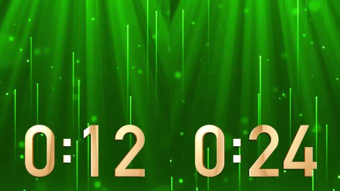 高端绿色1分钟液晶正数顺数计时竖屏