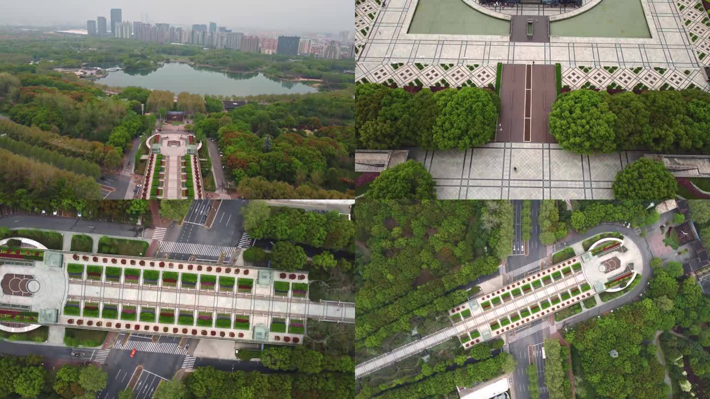 上海科技馆世纪大道航拍4k