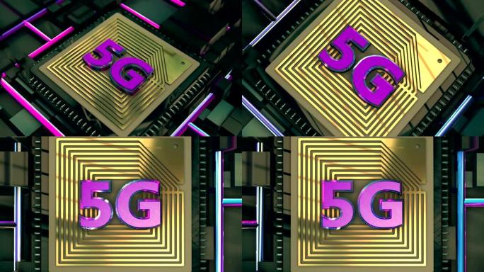 5G代无线网络系统宽带数字接入移动技术3D视频动画背景