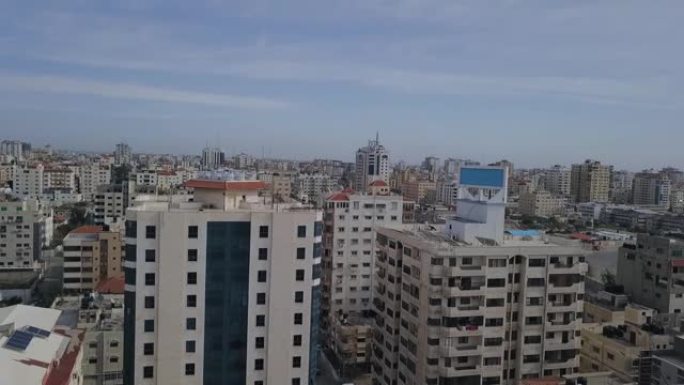 从港口区俯瞰加沙地带