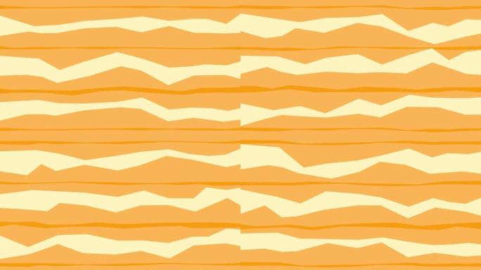 运动中的黄色和橙色信号波