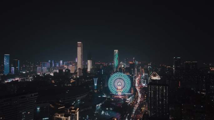 长沙夜生活 长沙贺龙体育馆夜景 赛博朋克