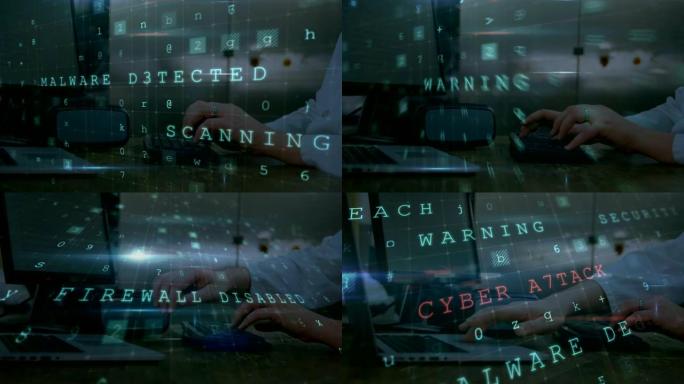 反对在键盘上打字的人的在线安全概念