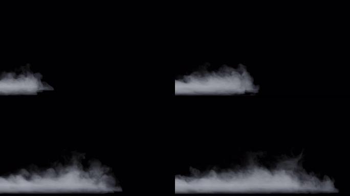 大气神秘的浮雾，现实的烟云，上升的蒸汽。VFX元素。