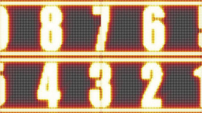 发光二极管灯数倒计时动画背景