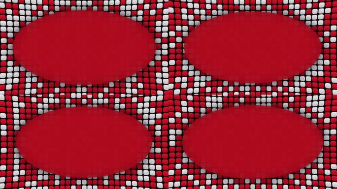白色和红色矩形框架动画背景
