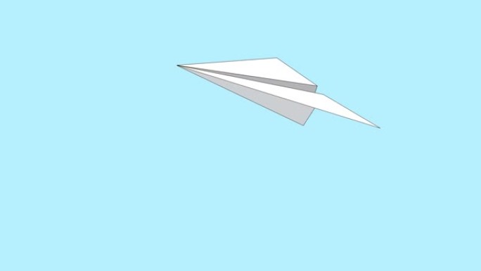 纸飞机起飞。商业成功概念。视频插图。