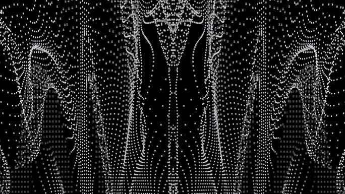 【4K时尚背景】黑白动态点线连动虚幻概念
