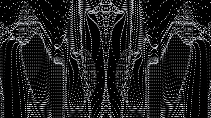 【4K时尚背景】黑白动态点线连动虚幻概念