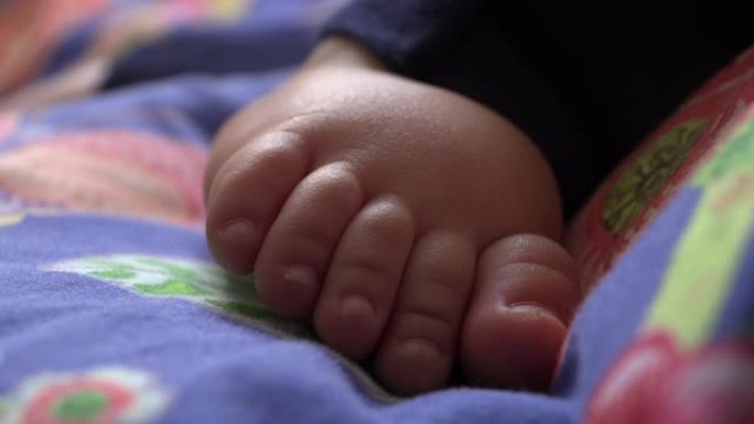 婴儿脚的宏观特写可爱婴儿脚