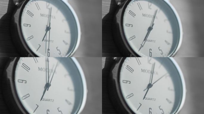 手表时钟争分夺秒实拍镜头