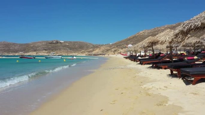 希腊米科诺斯岛埃利亚海滩