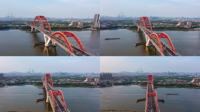 广州新光大桥航拍延时