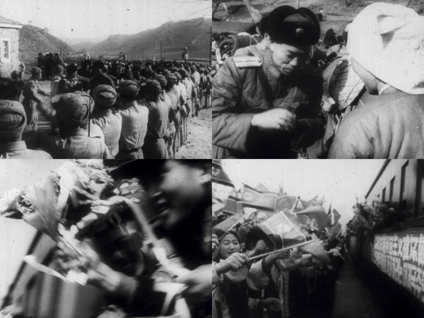 抗美援朝胜利 朝鲜人民欢送解放军