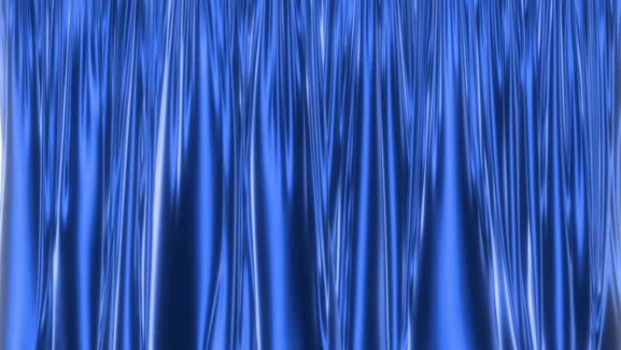 蓝色窗帘的3D动画
