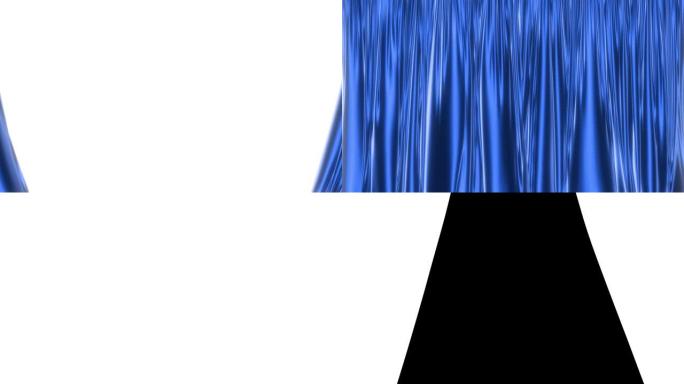 蓝色窗帘的3D动画
