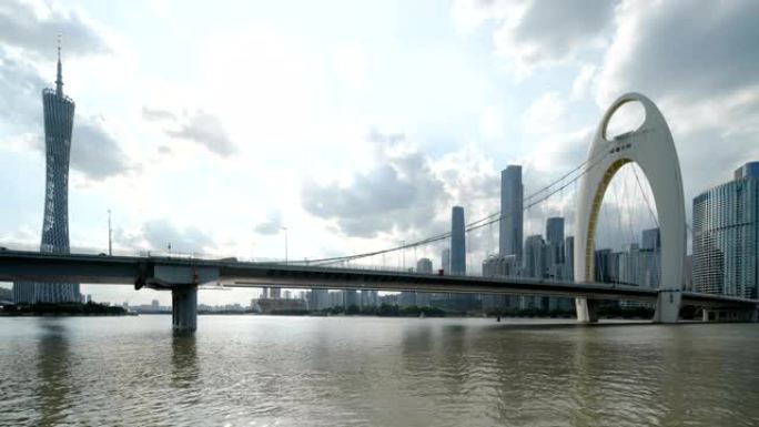 广州天际线猎德大桥桥梁素材景观人文