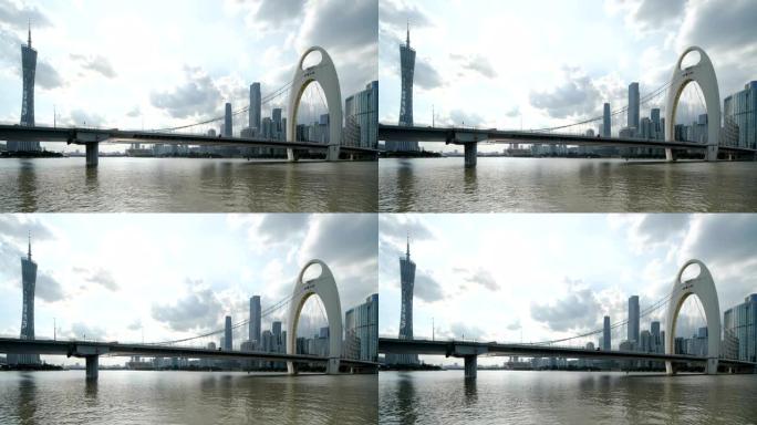 广州天际线猎德大桥桥梁素材景观人文