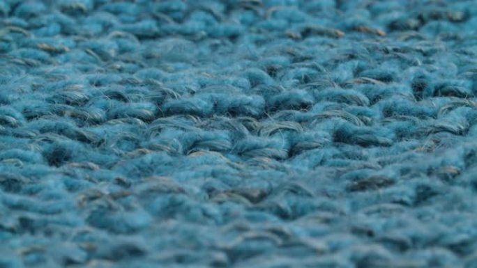 蓝色羊毛针织面料
