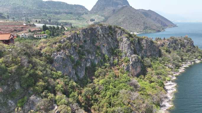 航拍抚仙湖禄充笔架山