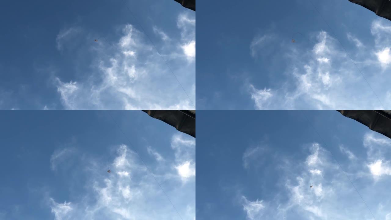 在tke天空飞翔的单个风筝-里约热内卢