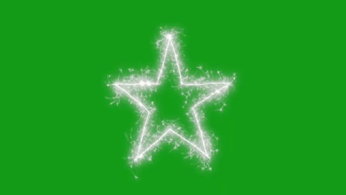 闪亮的星星绿色屏幕运动图形