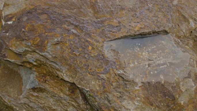 原始的棕色石头纹理，岩石特写。