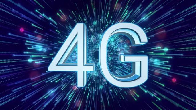 4G-抽象速度到互联网-可循环元素-4k分辨率