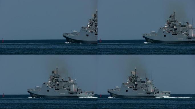 现代俄罗斯护卫舰海军事演习航母航空母舰大