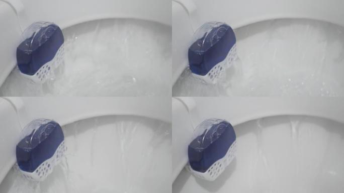 水冲过液体碗清新剂慢镜头