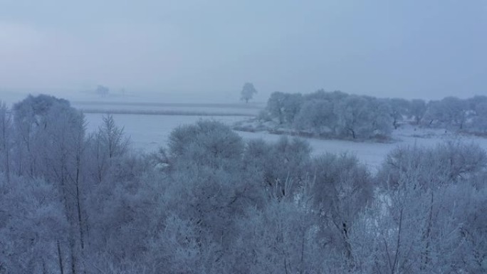 中国吉林雾凇岛雪景