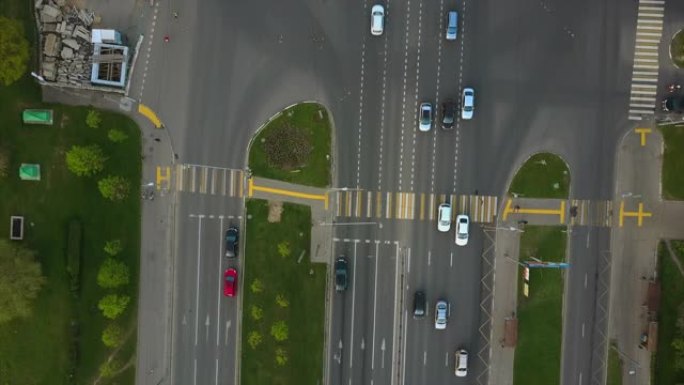 俄罗斯莫斯科日落灯大学区罗蒙诺索夫交通前景航空全景4k