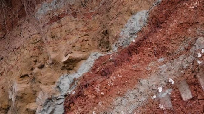 自然环境中彩色粘土层的地质背景壁纸